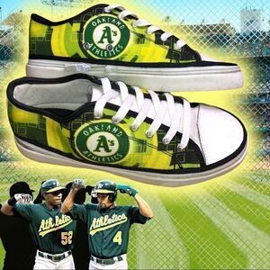Soyoto Oakland A’s canvas zip up sneaker 9